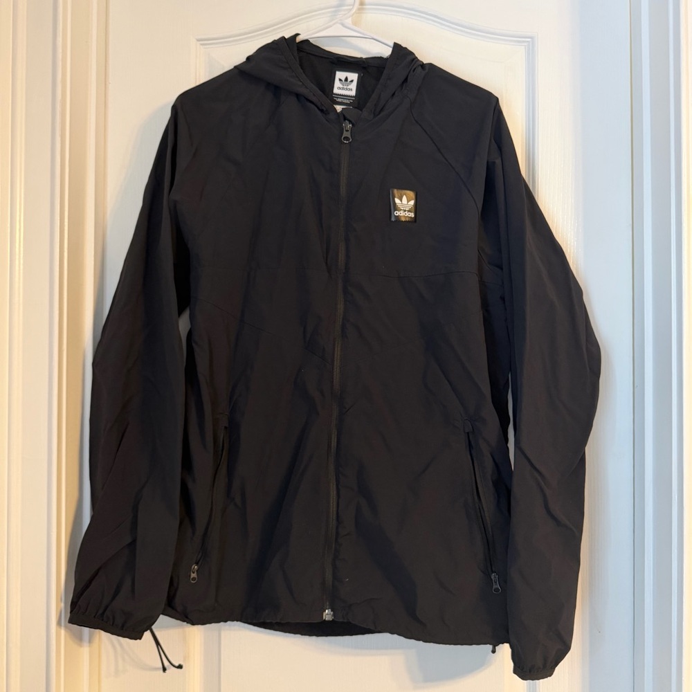 Adidas Originals Hooded Windbreaker Lightweight Jacket Zip Front